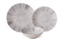 Hermia GBSATN24KY4R3869 Vajilla de Porcelana 24 Piezas para Experiencia Gastronómica Elegante y Funcional, Apta para Lavavajillas y Microondas